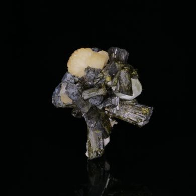 PREHNITE and STELLERITE on EPIDOTE - Kayes, Mali