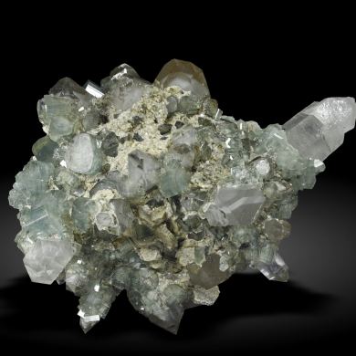 Fluorapatite with Quartz, Siderite and Ferberite