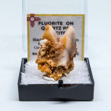 Fluorite on Quartz ps. Calcite