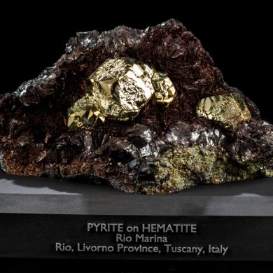 Italian Pyrite on Hematite