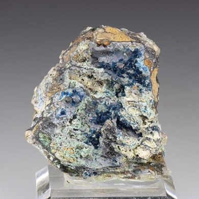 Veszelyite with Hemimorphite
