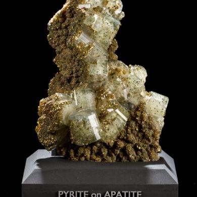 Fluorescent Apatite w/ Pyrite from Panasqueira Mine