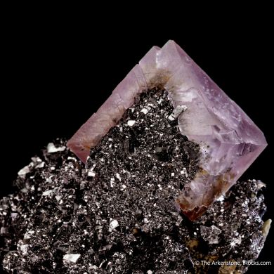 Pink Fluorite on Arsenopyrite