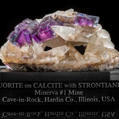 Phantom Fluorite, Strontianite & Calcite