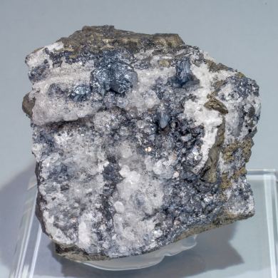 Chalcocite with Calcite and Pyrite
