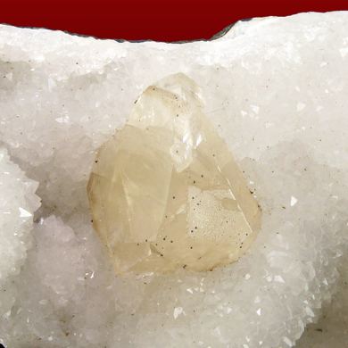 Calcite on quartz