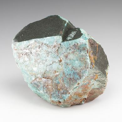 Microcline var. Amazonite with Goethite