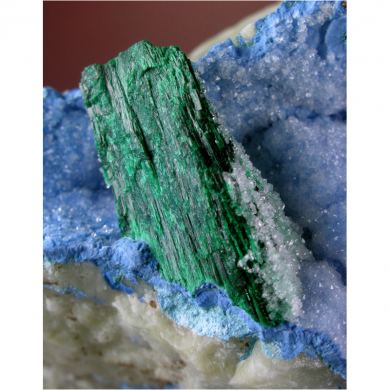 Shattuckite, Malachite, Quartz