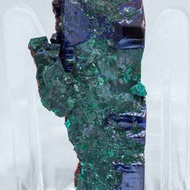 Azurite with Malachite