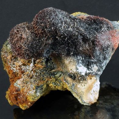 Tourmaline var. Schorl on Quartz