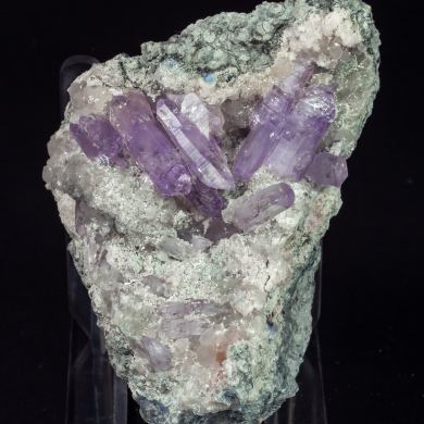 Quartz (variety amethyst) with Calcite