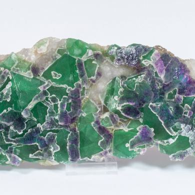 Fluorite (octahedral) with Quartz