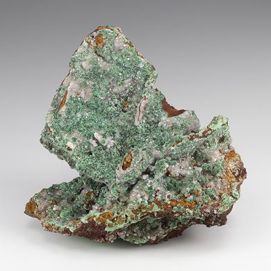 Malachite with Calcite