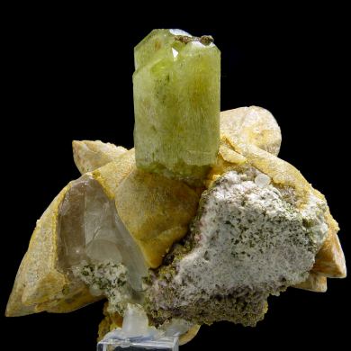 Fluorapatite, calcite