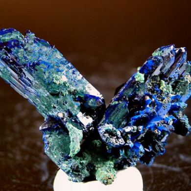 Azurite with Malachite