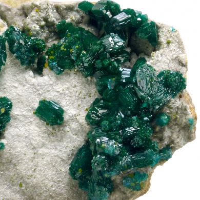 Dioptase, dolomite