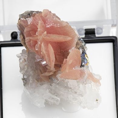 Rhodochrosite with Fluorite, Sphalerite, Pyrite, Quartz