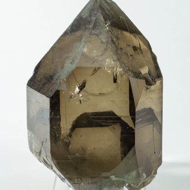Quartz (doubly terminated variety smoky quartz) with Quartz