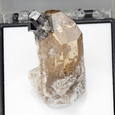 Topaz with Bixbyite, Hematite