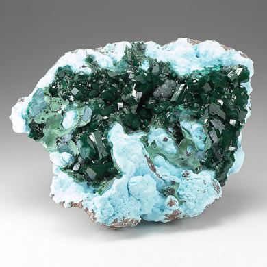 Dioptase with Chrysocolla, Malachite