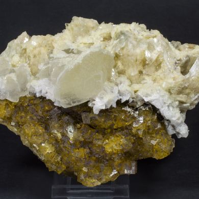 Baryte with Calcite and Fluorite