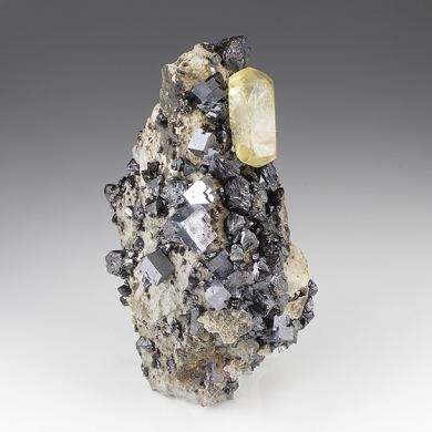 Calcite with Galena, Sphalerite