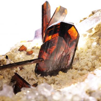 Brookite with Quartz