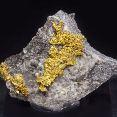 Gold with Quartz and Sphalerite