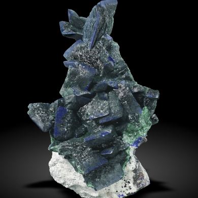 Malachite after Azurite with Malachite