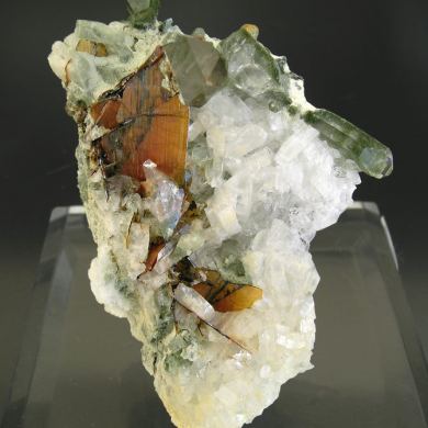 Brookite with Quartz and Albite