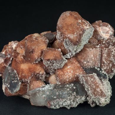 Microcline with Hematite and Quartz (variety smoky)