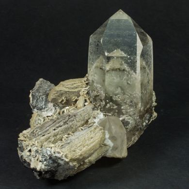 Siderite with Quartz, Siderite inclusions and Arsenopyrite