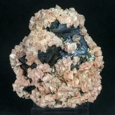 Rhodochrosite with Sphalerite and Galena