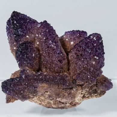 Fluorite with Calcite and Gypsum