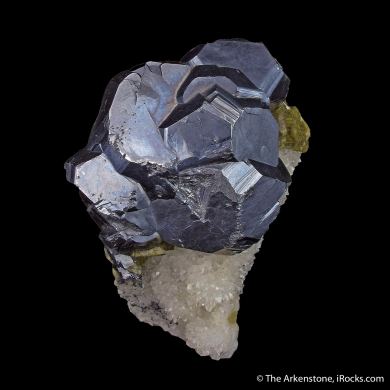 Galena With Siderite, on Quartz