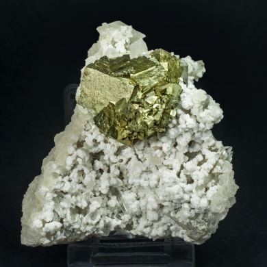 Pyrite with Calcite