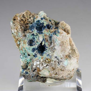 Veszelyite with Hemimorphite