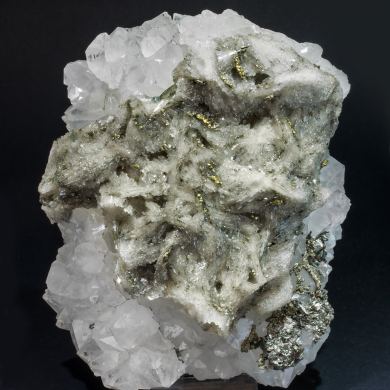 Baryte with Quartz, Pyrite and Marcasite