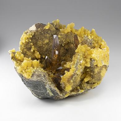 Barite with Calcite (Repaired)