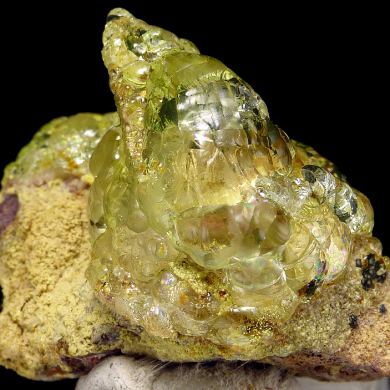 Opal var. hyalite CRAZY FLUORESCENCE