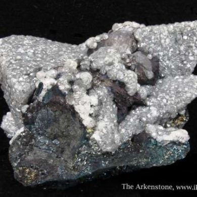 Smithsonite on Tennantite and Galena