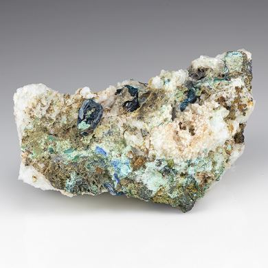 Veszelyite-with-Theisite, Hemimorphite