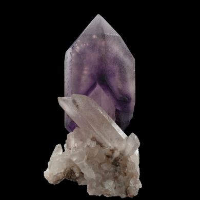 Amethyst on Quartz