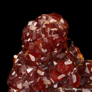 Spessartine on Smoky Quartz