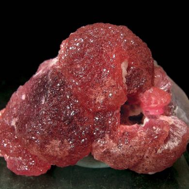 Elbaite (variety rubellite) with Calcite