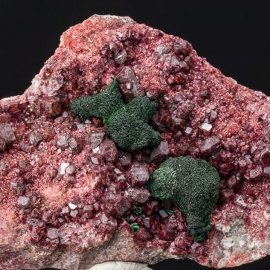 Kolwezite/Malachite on Cobaltian Calcite