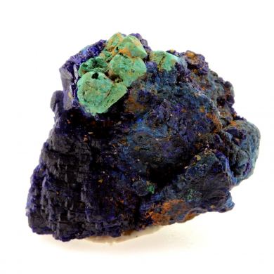 Chessylite ( Azurite ) + Cuprite.