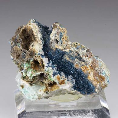Veszelyite with Hemimorphite