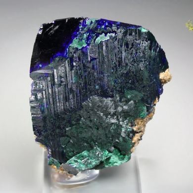 AZURITE, MALACHITE pseudomorph