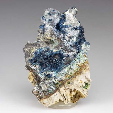 Veszelyite with Hemimorphite